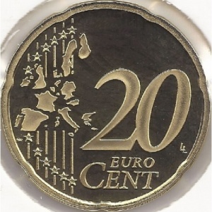 Реверс монеты Монако, 20 евроцентов, 2001-2004