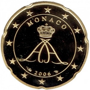 Аверс монеты Монако, 20 евроцентов, 2006