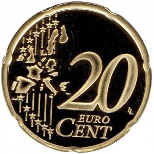 Реверс монеты Монако, 20 евроцентов, 2006