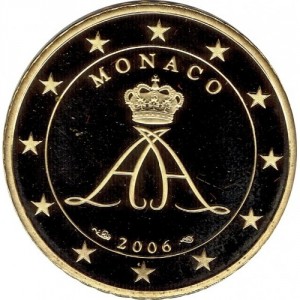 Аверс монеты Монако, 50 евроцентов, 2006