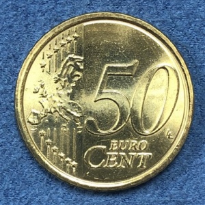 Реверс монеты Монако, 50 евроцентов, 2009-2025