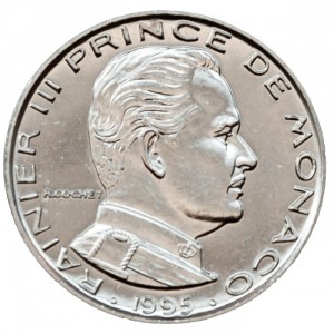 Аверс монеты Монако, 1 франк, 1960-1995
