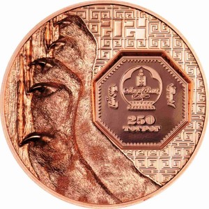 Аверс монеты Монголия, 250 тугриков, 2024, Дикая Монголия - Ирбис