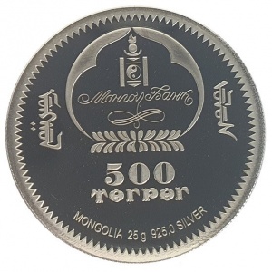 Аверс монеты Монголия, 500 тугриков, 2006, Королева танцев - Катание на коньках