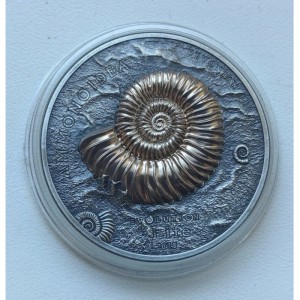Реверс монеты Монголия, 500 тугриков, 2015, Эволюция жизни - Аммонит
