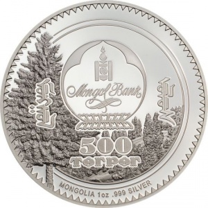 Аверс монеты Монголия, 500 тугриков, 2019, Лесные духи - Кролик