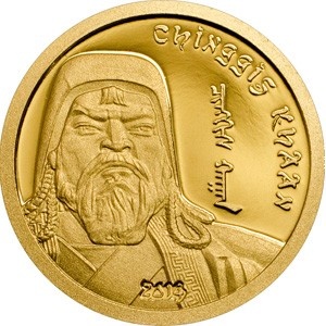 Реверс монеты Монголия, 1000 тугриков, 2014-2016, Чингисхан