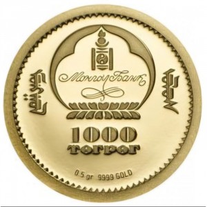 Аверс монеты Монголия, 1000 тугриков, 2016, Эволюция жизни - Трилобиты