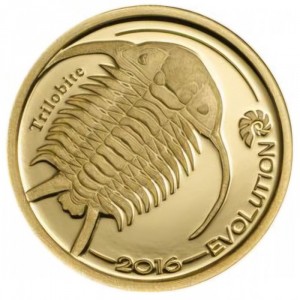 Реверс монеты Монголия, 1000 тугриков, 2016, Эволюция жизни - Трилобиты