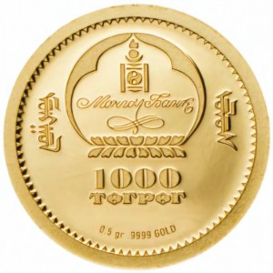 Аверс монеты Монголия, 1000 тугриков, 2017, Природа Монголии - Благородный олень