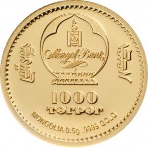 Аверс монеты Монголия, 1000 тугриков, 2019, Китайский гороскоп - год свиньи
