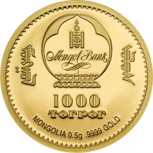 Аверс монеты Монголия, 1000 тугриков, 2021, Китайский гороскоп - Год быка