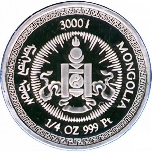 Аверс монеты Монголия, 3000 тугриков, 2000, Китайский гороскоп - год дракона