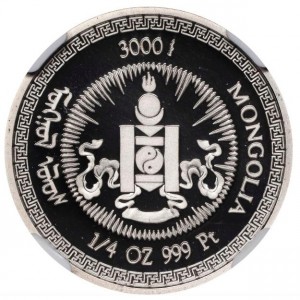 Аверс монеты Монголия, 3000 тугриков, 2001, Китайский гороскоп - Год змеи