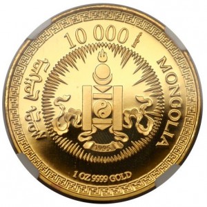 Аверс монеты Монголия, 10.000 тугриков, 1995, Китайский гороскоп - год свиньи