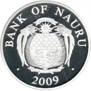 Аверс монеты Науру, 1 доллар, 2009, Ангел-хранитель