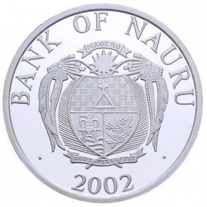 Аверс монеты Науру, 10 долларов, 2002, Сохраните китов