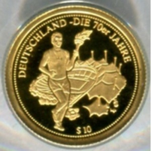 Реверс монеты Науру, 10 долларов, 2006, Германия, 70-е годы