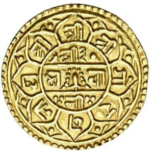 Реверс монеты Непал, 1 мохар, 1799-1806