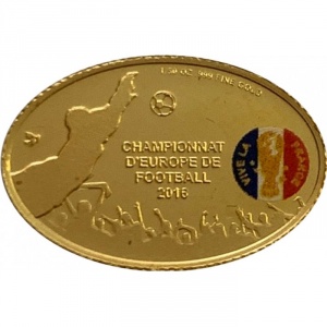 Реверс монеты Нигер, 100 франков, 2016, Чемпионат Европы по футболу 2016