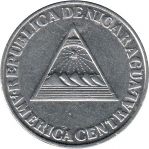 Аверс монеты Никарагуа, 25 сентаво, 1994