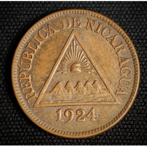 Аверс монеты Никарагуа, ½ сентаво, 1912-1937