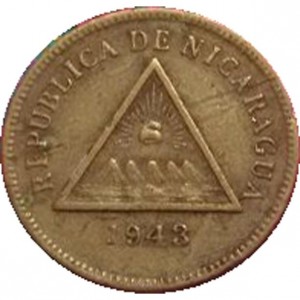 Аверс монеты Никарагуа, 1 сентаво, 1943