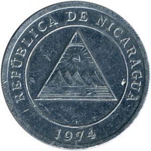 Аверс монеты Никарагуа, 5 сентаво, 1974