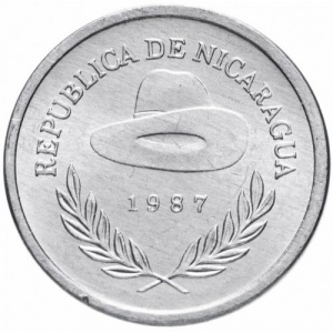 Аверс монеты Никарагуа, 5 сентаво, 1987