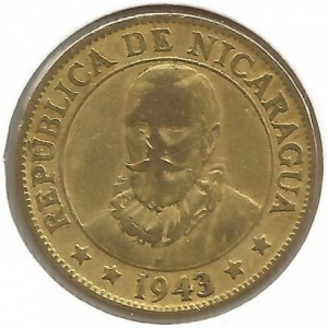 Аверс монеты Никарагуа, 10 сентаво, 1943