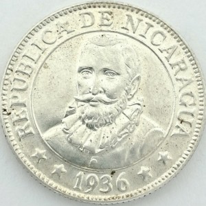 Аверс монеты Никарагуа, 25 сентаво, 1912-1936