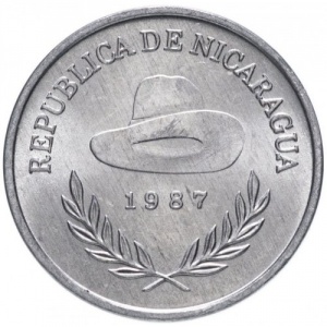 Аверс монеты Никарагуа, 25 сентаво, 1987