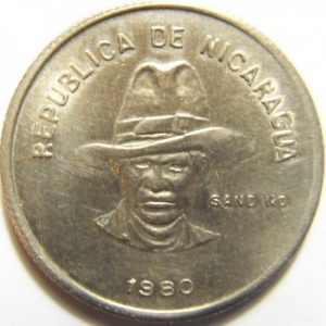 Аверс монеты Никарагуа, 50 сентаво, 1980