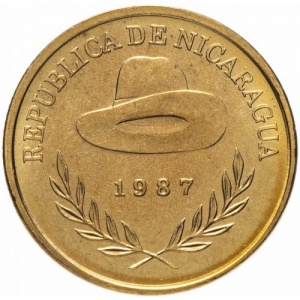 Аверс монеты Никарагуа, 50 сентаво, 1987