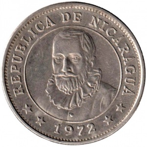 Аверс монеты Никарагуа, 1 кордоба, 1972