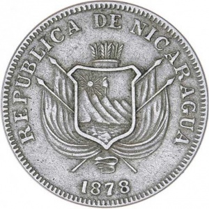 Аверс монеты Никарагуа, 1 сентаво, 1878