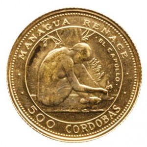 Реверс монеты Никарагуа, 500 кордоб, 1975, Землетрясение в Манагуа