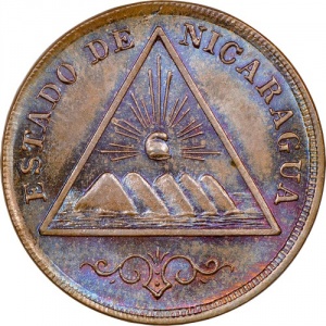Аверс монеты Никарагуа, 5 сентаво, 1898