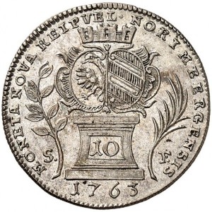 Аверс монеты Нюрнберг, 10 крейцеров, 1763-1764