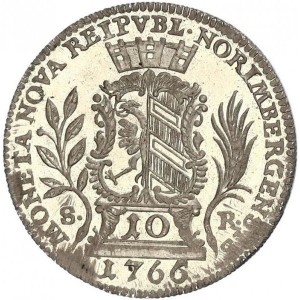 Аверс монеты Нюрнберг, 10 крейцеров, 1766