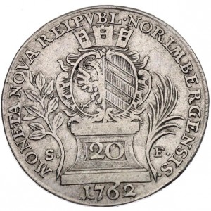 Реверс монеты Нюрнберг, 20 крейцеров, 1753-1765