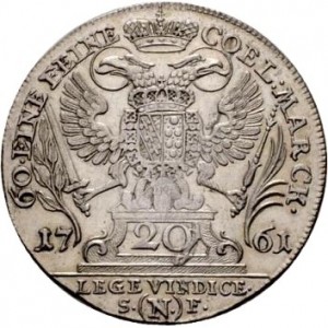 Аверс монеты Нюрнберг, 20 крейцеров, 1761