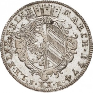 Аверс монеты Нюрнберг, 20 крейцеров, 1774
