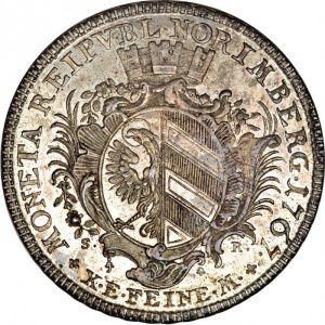 Реверс монеты Нюрнберг, 1 талер, 1767-1776