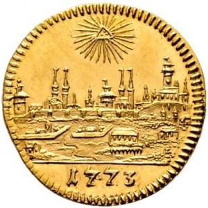 Реверс монеты Нюрнберг, ½ дуката, 1773