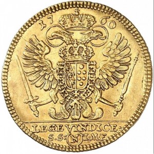 Реверс монеты Нюрнберг, 1 дукат, 1760