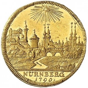 Реверс монеты Нюрнберг, 1 дукат, 1790