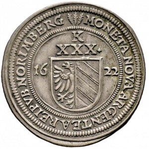 Аверс монеты Нюрнберг, 30 крейцеров, 1622