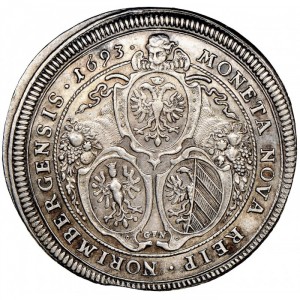 Реверс монеты Нюрнберг, ½ талера, 1693