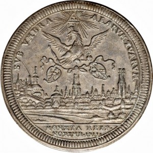 Реверс монеты Нюрнберг, 1 талер, 1711
